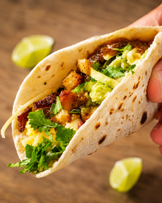 Green Sergeant Breakfast Tacos